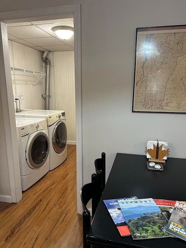 Private washer and dryer right in the unit for use at no additional cost.