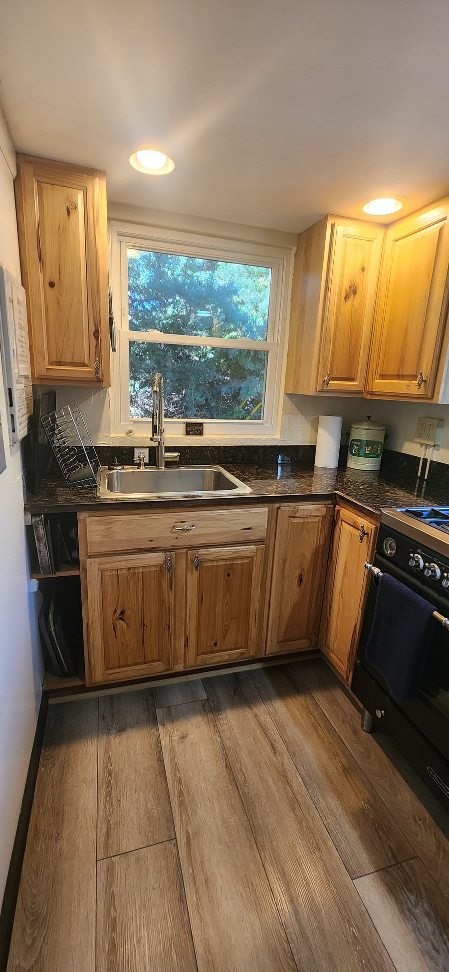 Dish Soap, Scrubber Sponge and Paper Towel set up included.