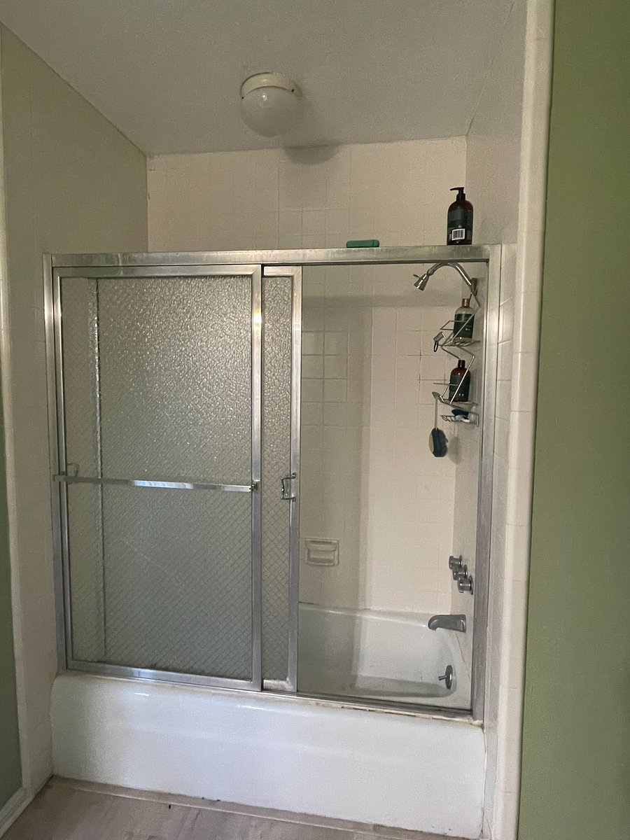 Shower and tub.