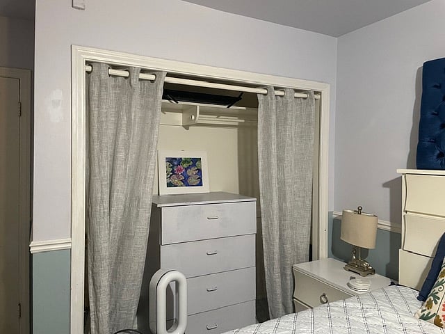 Bedroom one closet. We call this the Renoir Room.