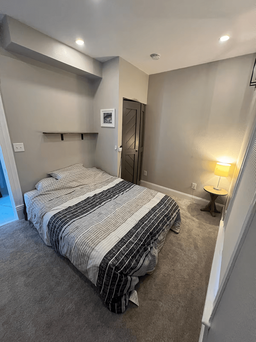 2nd Floor Room 1 with Queen Bed and Small Closet.