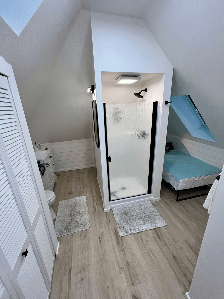 Attic Twin Bed and Full Bathroom