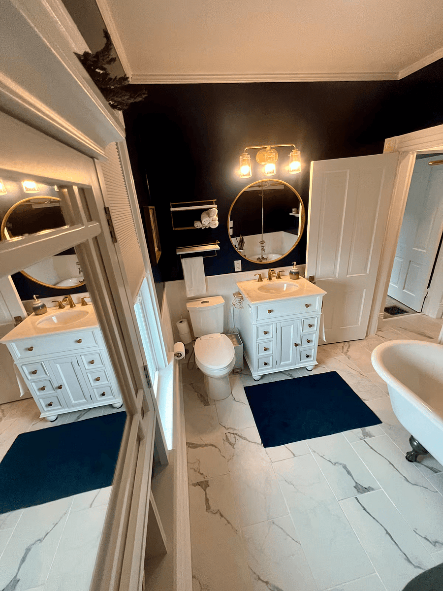 Second Floor Bathroom with Heated Floors.