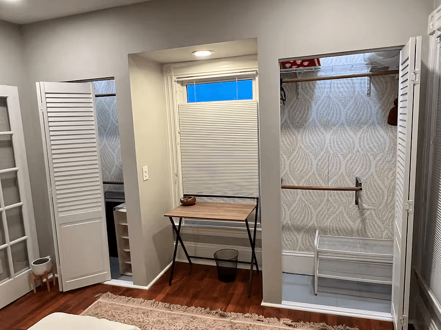 Dual Closets in Master Bedroom