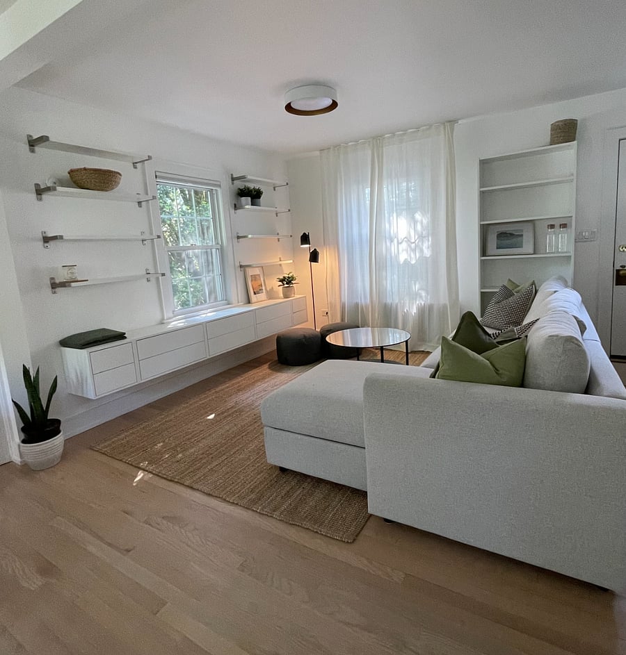 Living Area with sleeper sofa