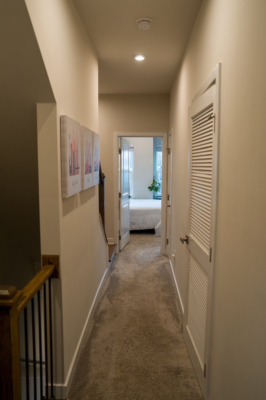 Hallway between Primary and Second Bedroom