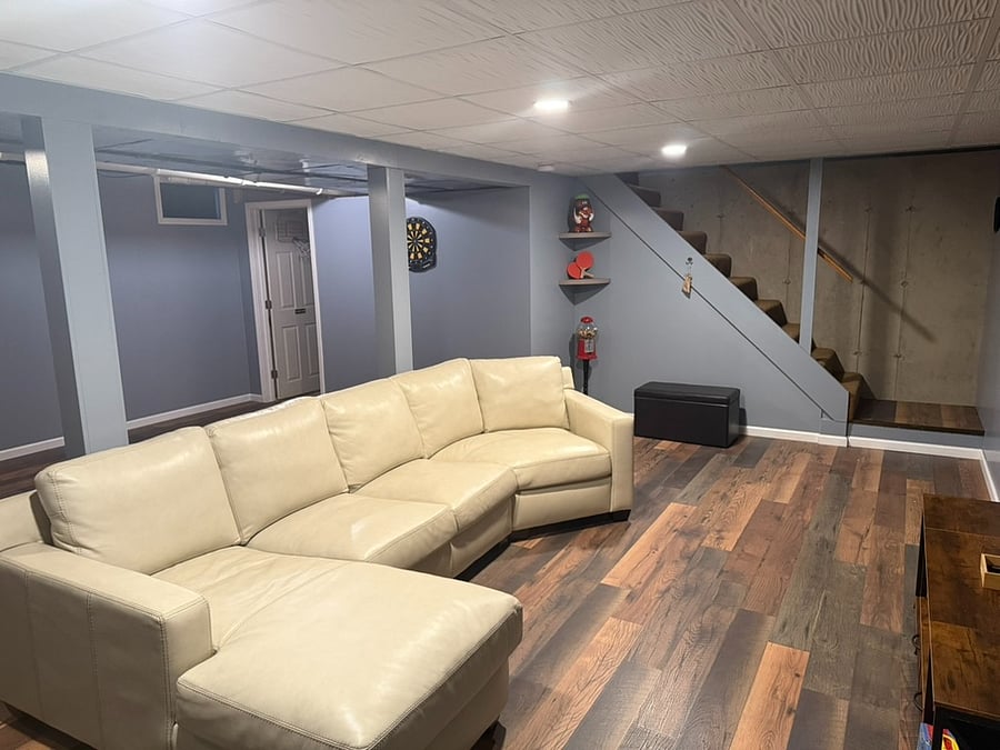 Finished Basement - 75" TV