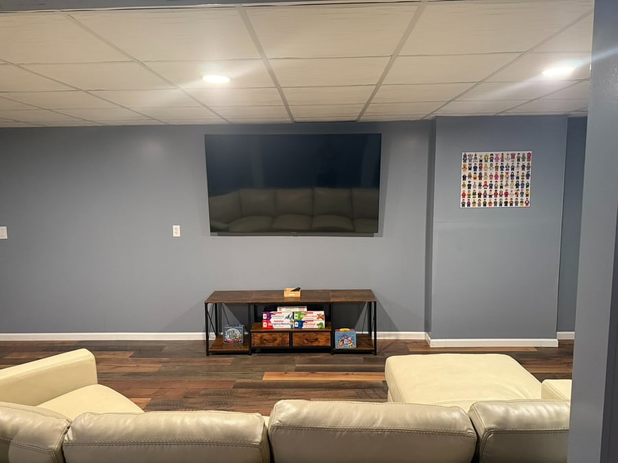 Finished Basement - 75" TV