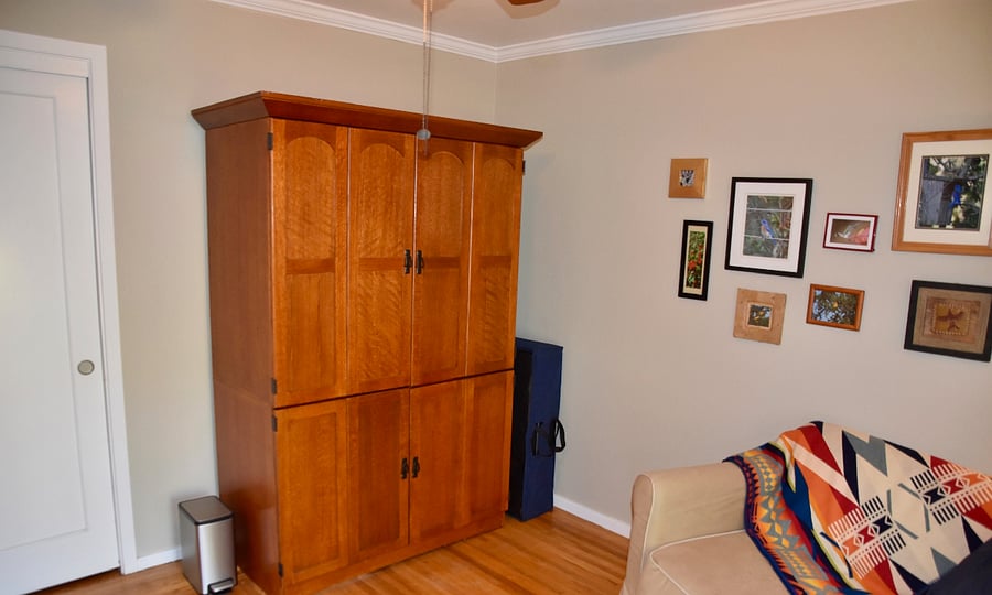 Second room desk in closed position