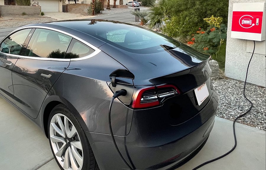 Wall Tesla fast charger