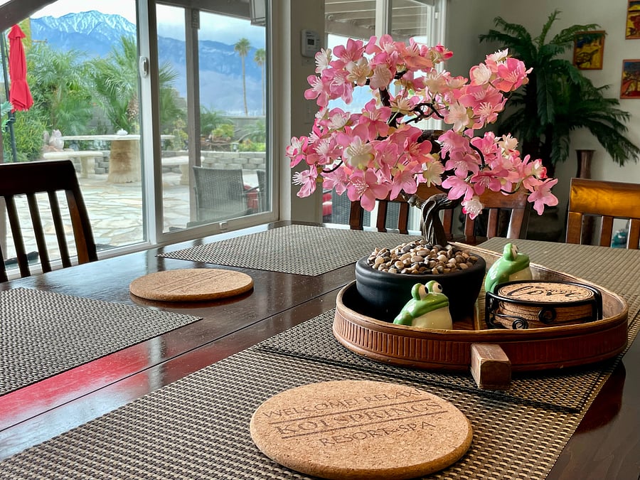 Dining area with the views of St. Jacinto Mountain ( famous landmark)