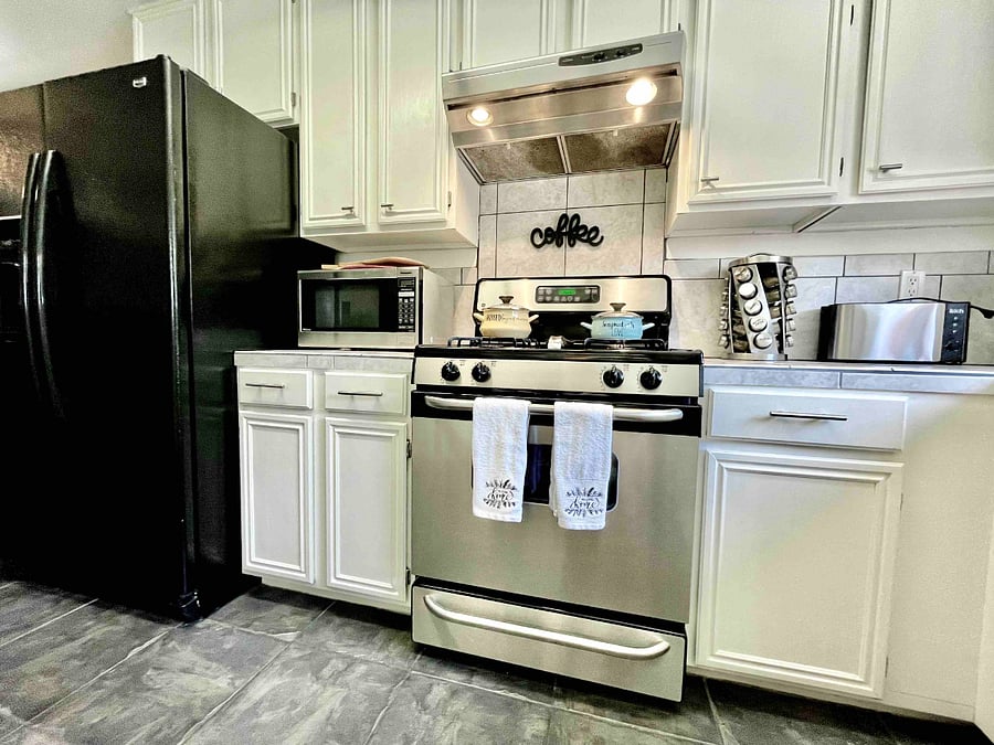Fully stocked kitchen