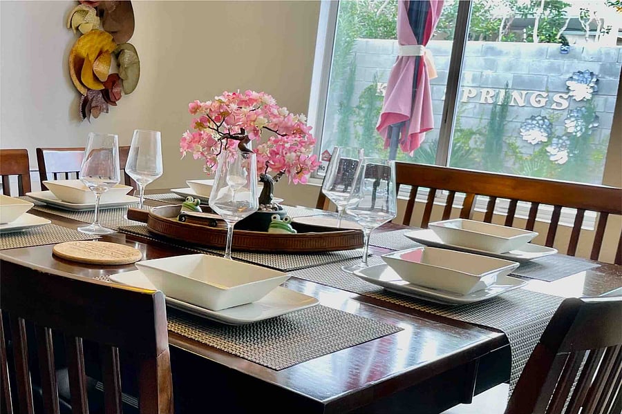 Koi Springs dining area