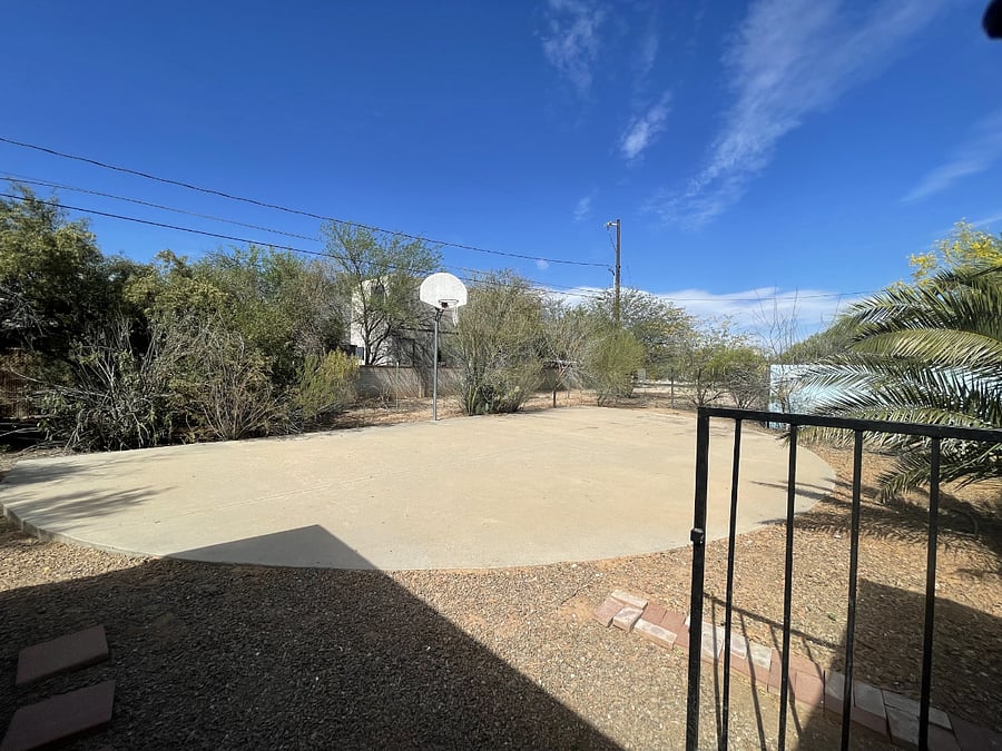 Shared half basketball court