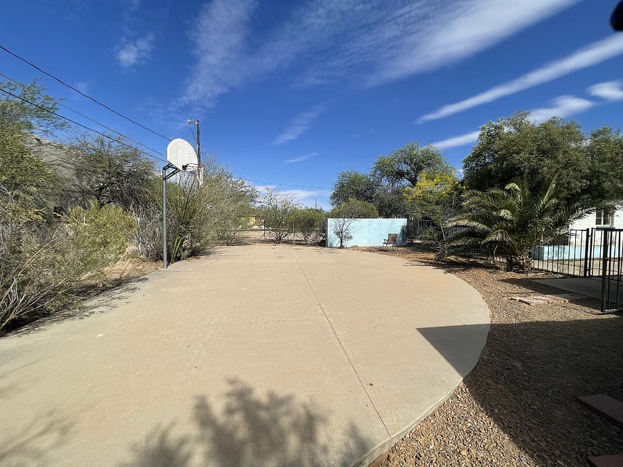 Shared half basketball court