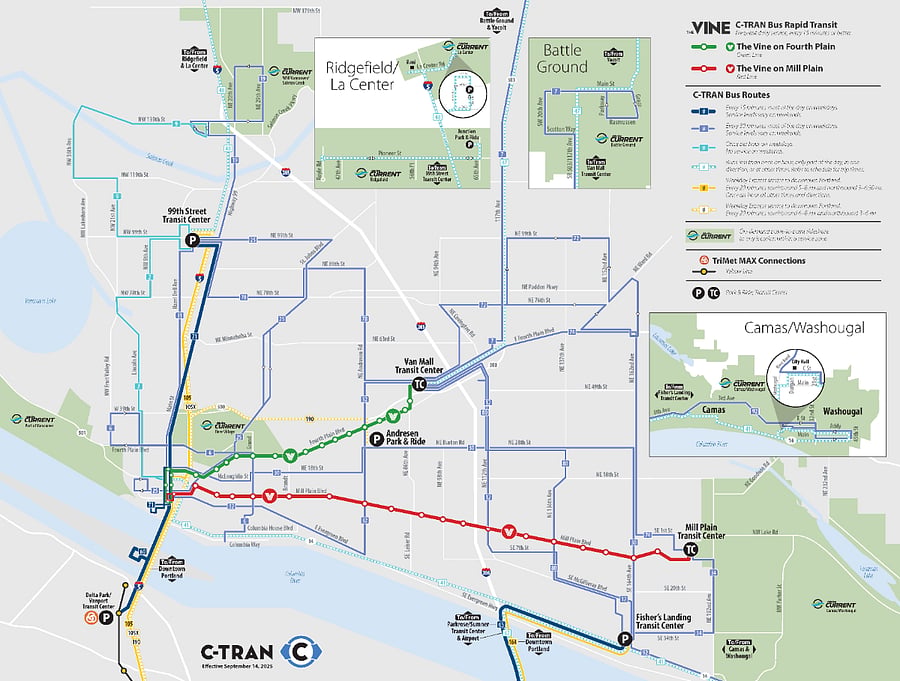 The Vine - Bus Routes in Vancouver, WA