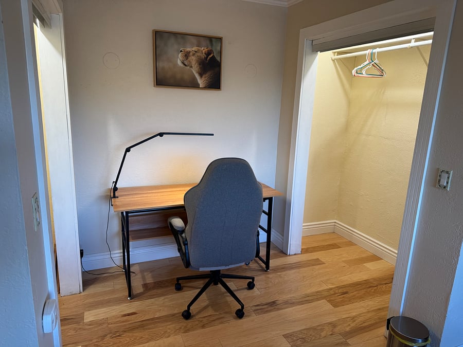 Work desk in bedroom 1