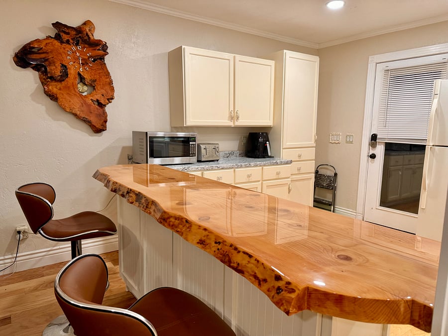 Live edge bar top table