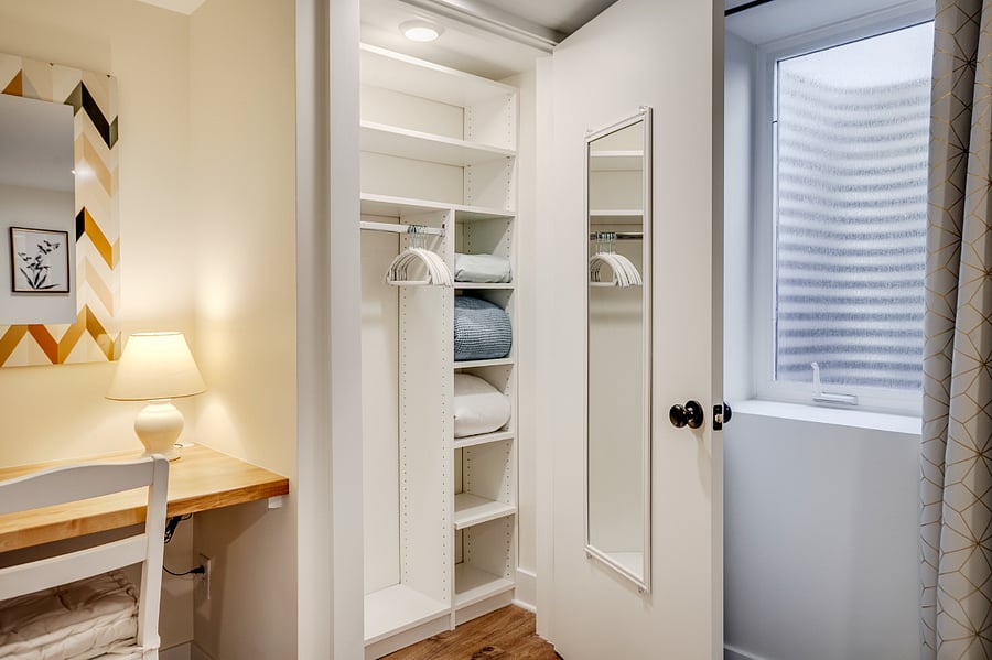 Ample closet space for additional guests.