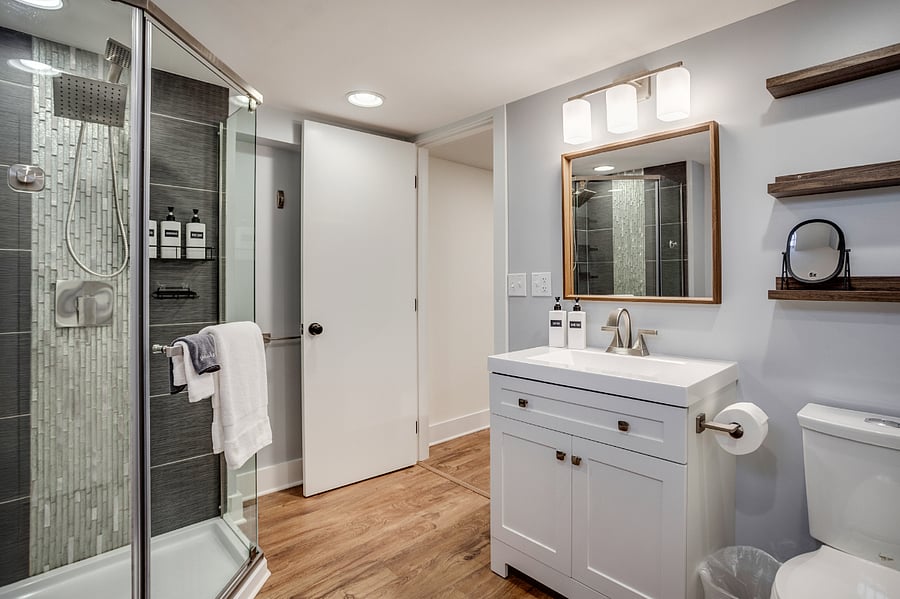 Shampoo, conditioner, and body wash are provided. An unopened bar of Dove soap is also provided for each stay.