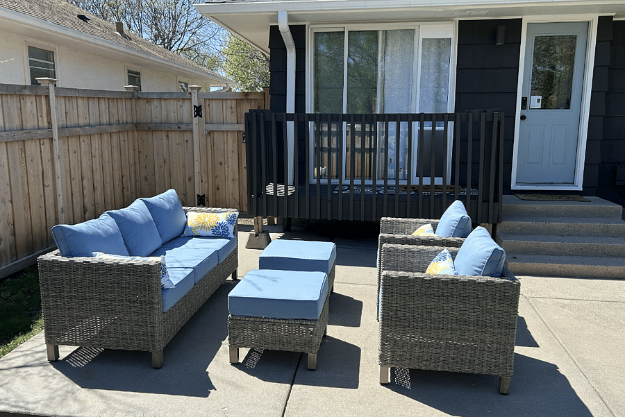 Guests are welcome to relax on the back patio. (This area is shared, but we usually stay inside if we see guests enjoying the space.)