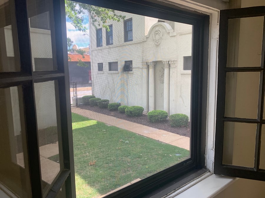 Looking outside from dining area