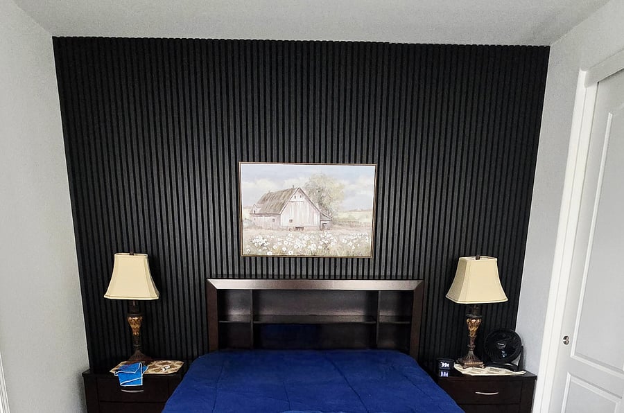 dark sound barrier wall for sleeping comfort