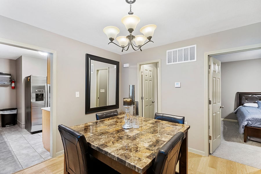 Dining area perfect for meals or remote work