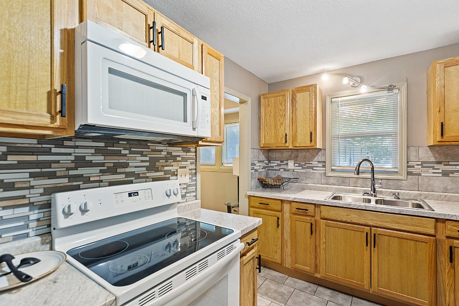 Modern kitchen with full-size appliances