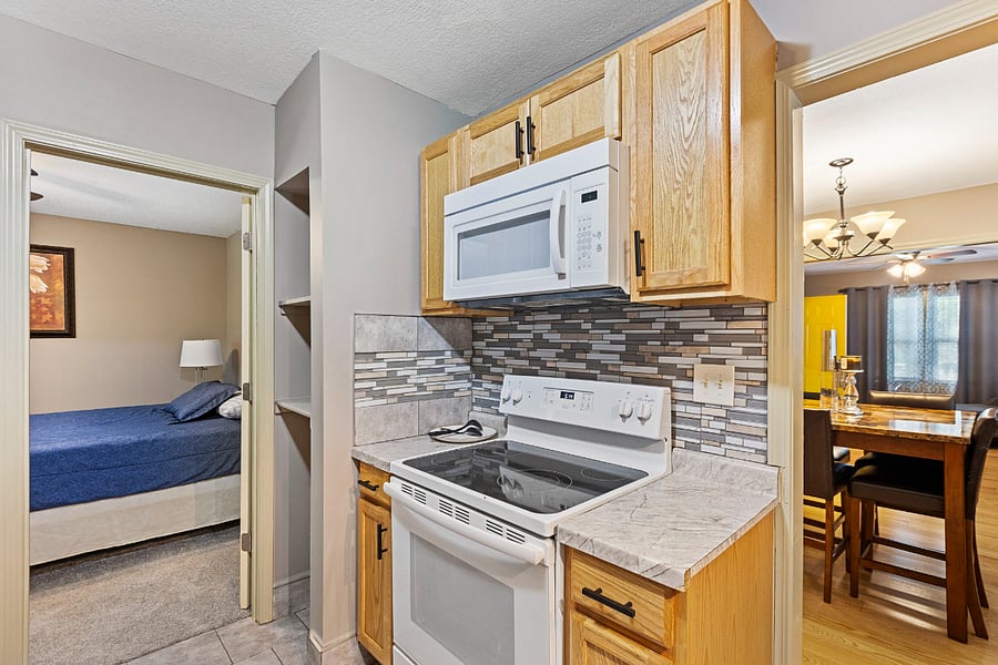 Modern kitchen with full-size appliances