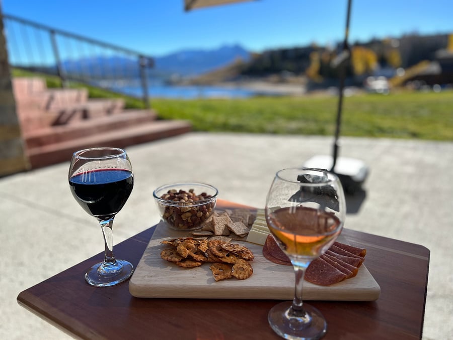 Enjoying happy hour on the patio with the gorgeous view!
