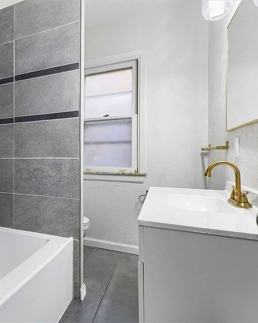 View walking into shared bathroom