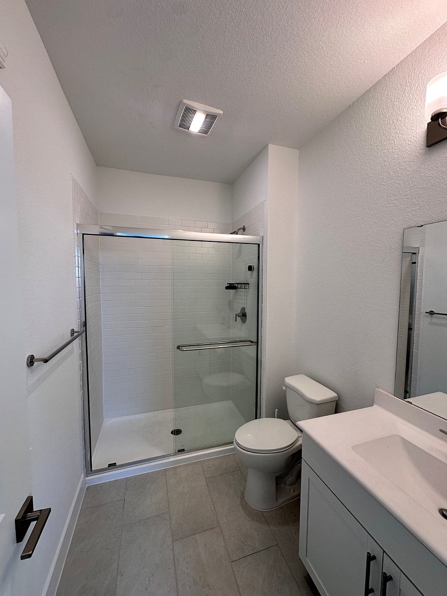 Rm1 - Private in-room bathroom with walk in-shower