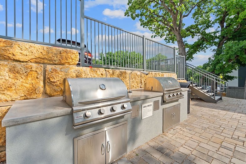 Grill area near pool
