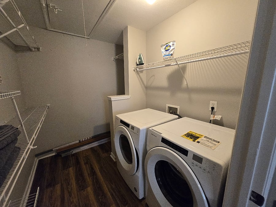 Primary closet and laundry