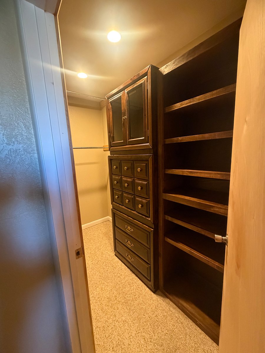 Very spacious walk-in closet