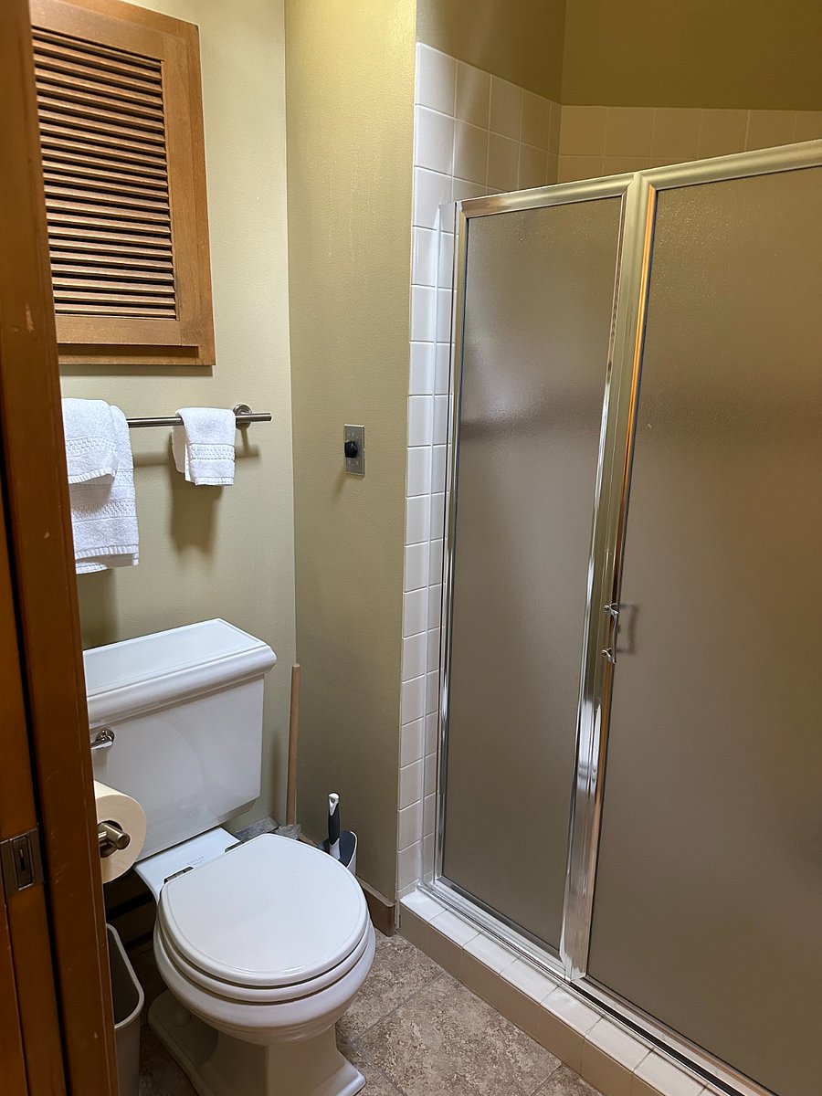 Upstairs bathroom with shower.