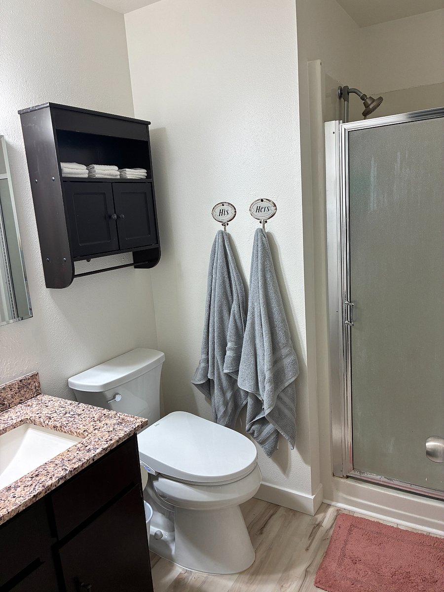 Master bath with shower, no bathtub