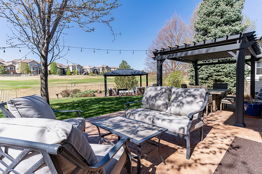 Backyard - three sections to relax