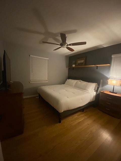 KING sized bed w/full sized dresser and 55inch smart TV