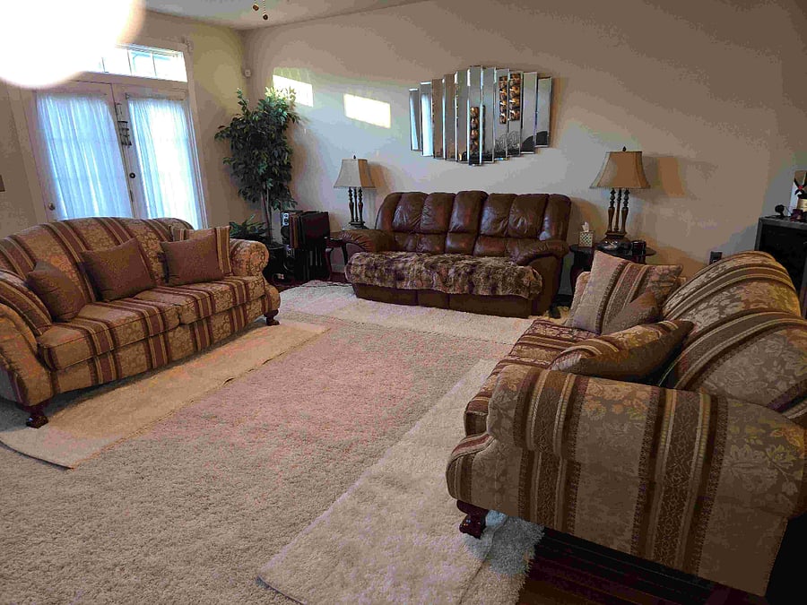 Living Room off the Kitchen & Balcony