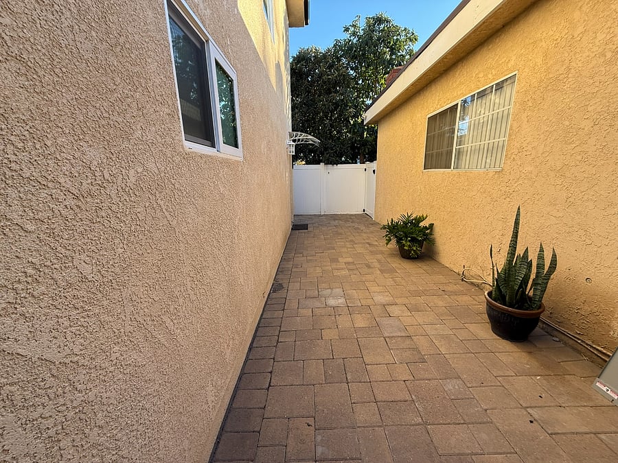 Walkway from parking to Front Door. 