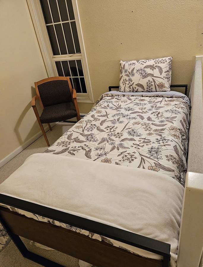 one of the lofts, with a twin bed