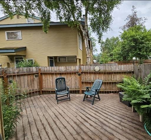 small fenced yard