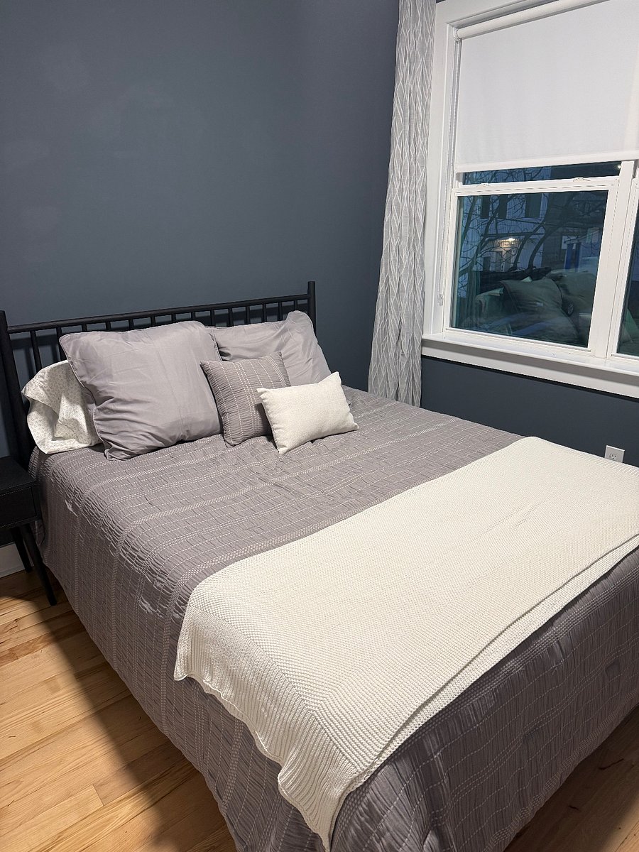 Queen bed in rental room