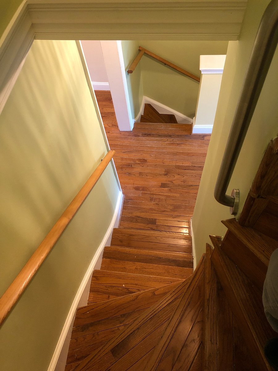 stairs leading to 3rd floor 
