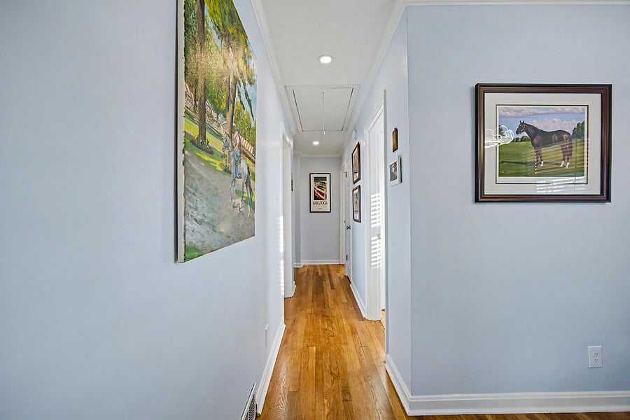 Hallway that leads to bedrooms & bathrooms