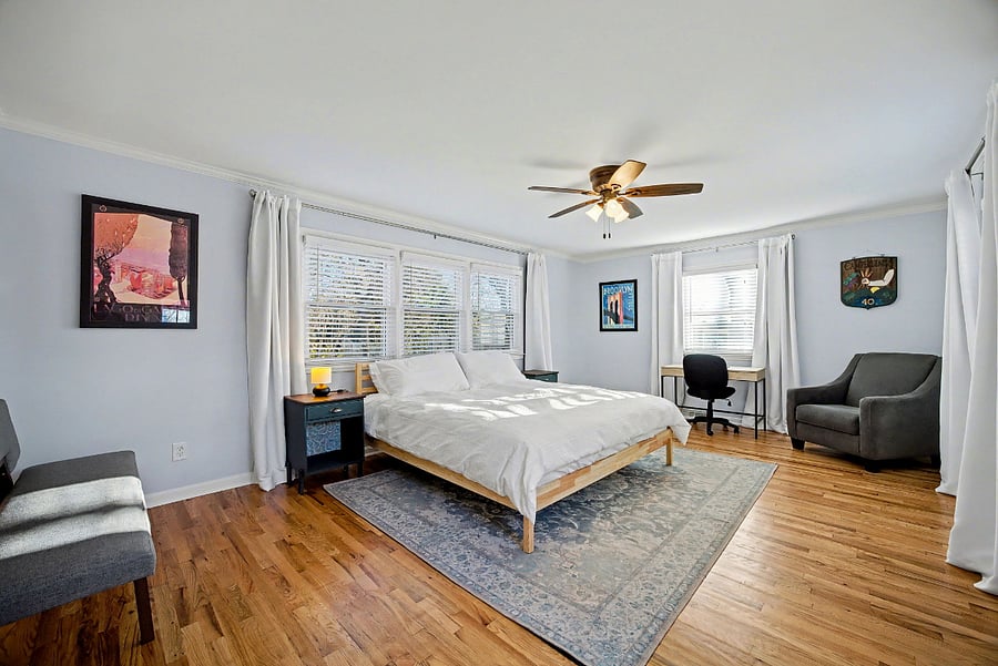 Bedroom #3 with king size bed & designated work space
