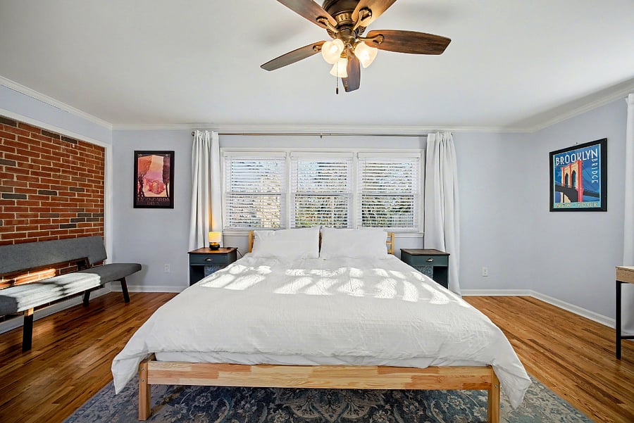 Bedroom #3 with king size bed & designated work space