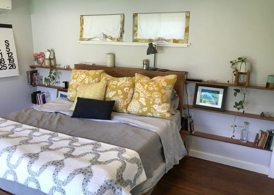 King bed in master bedroom.